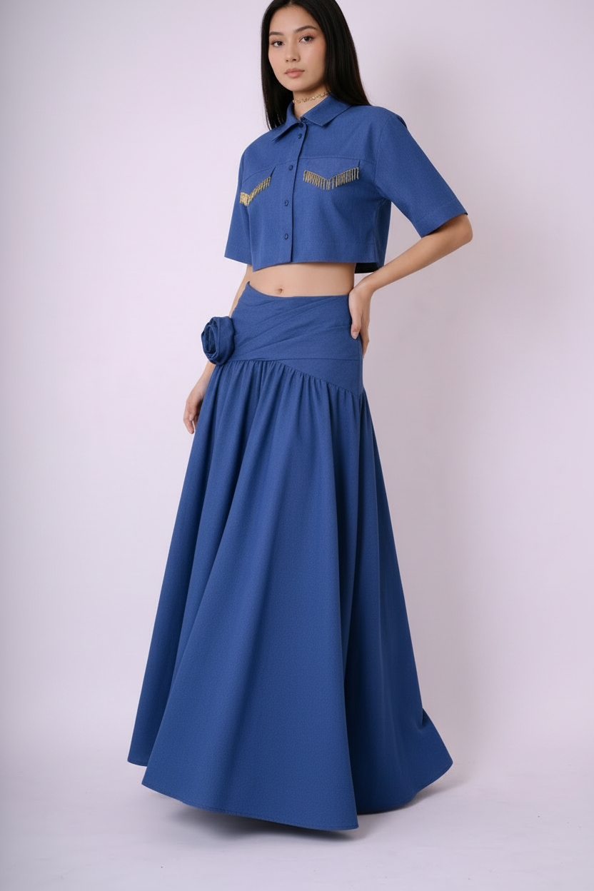 Denim Maxi skirt