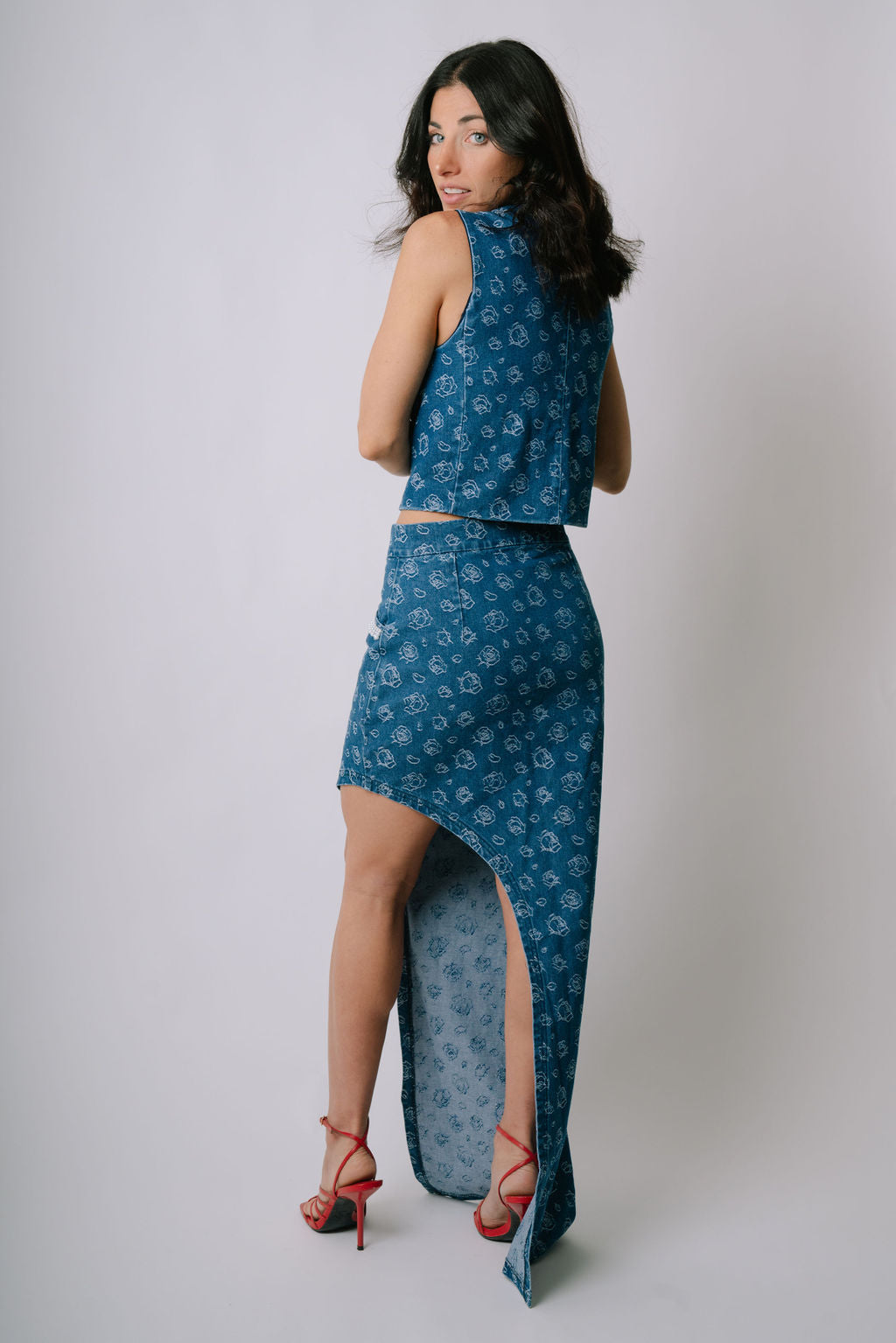 Pearl Denim Skirt