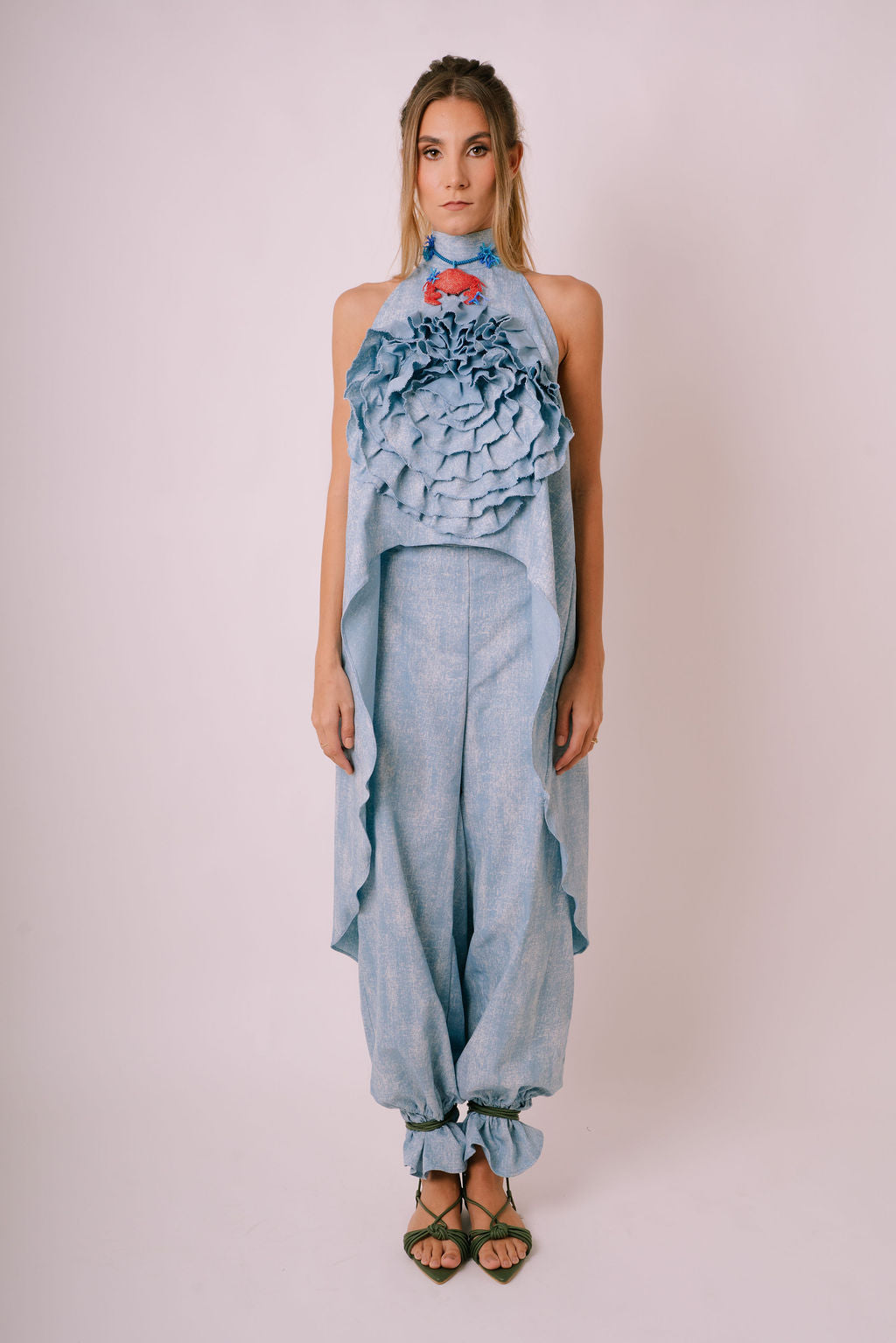 Denim Rose Top