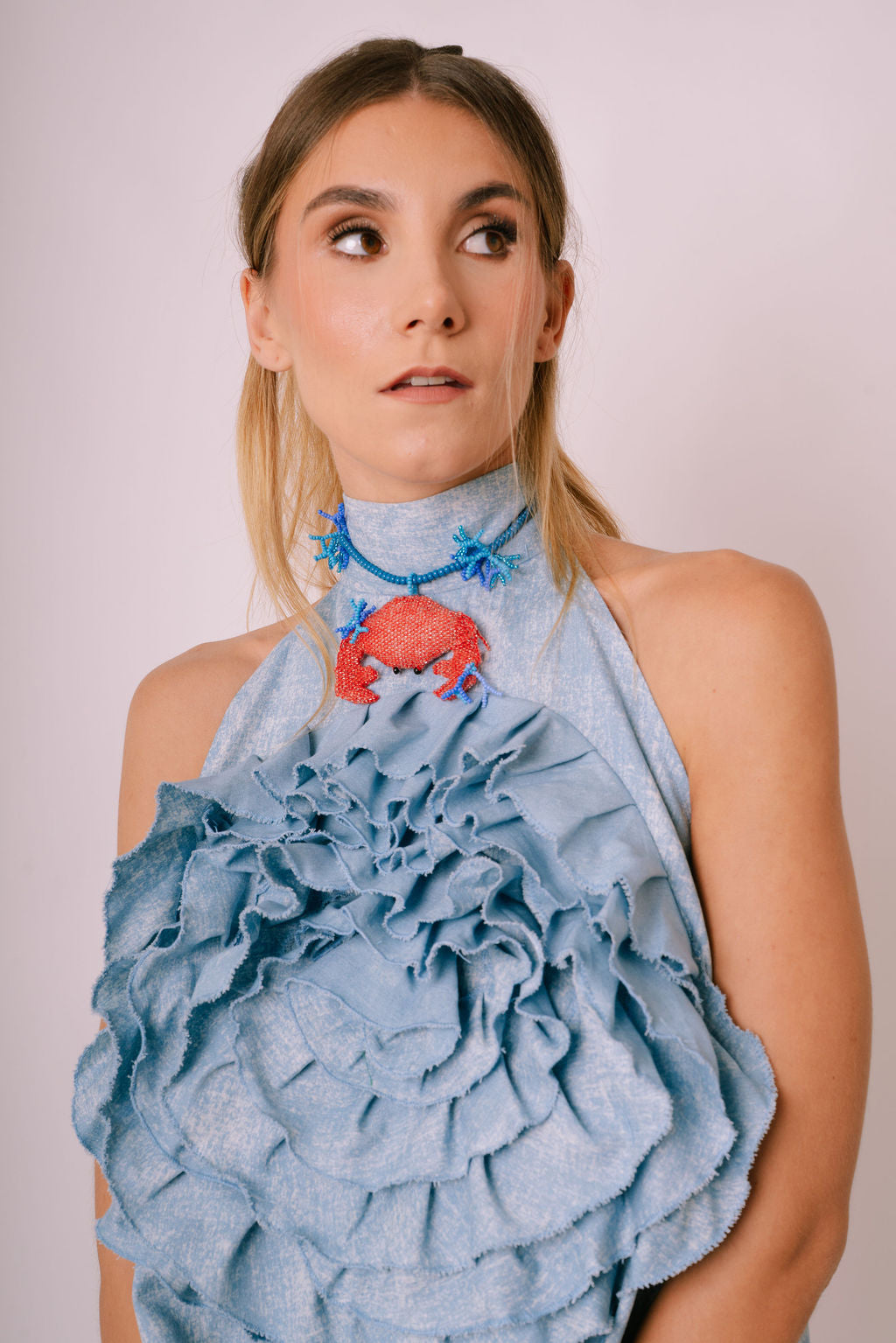 Denim Rose Top