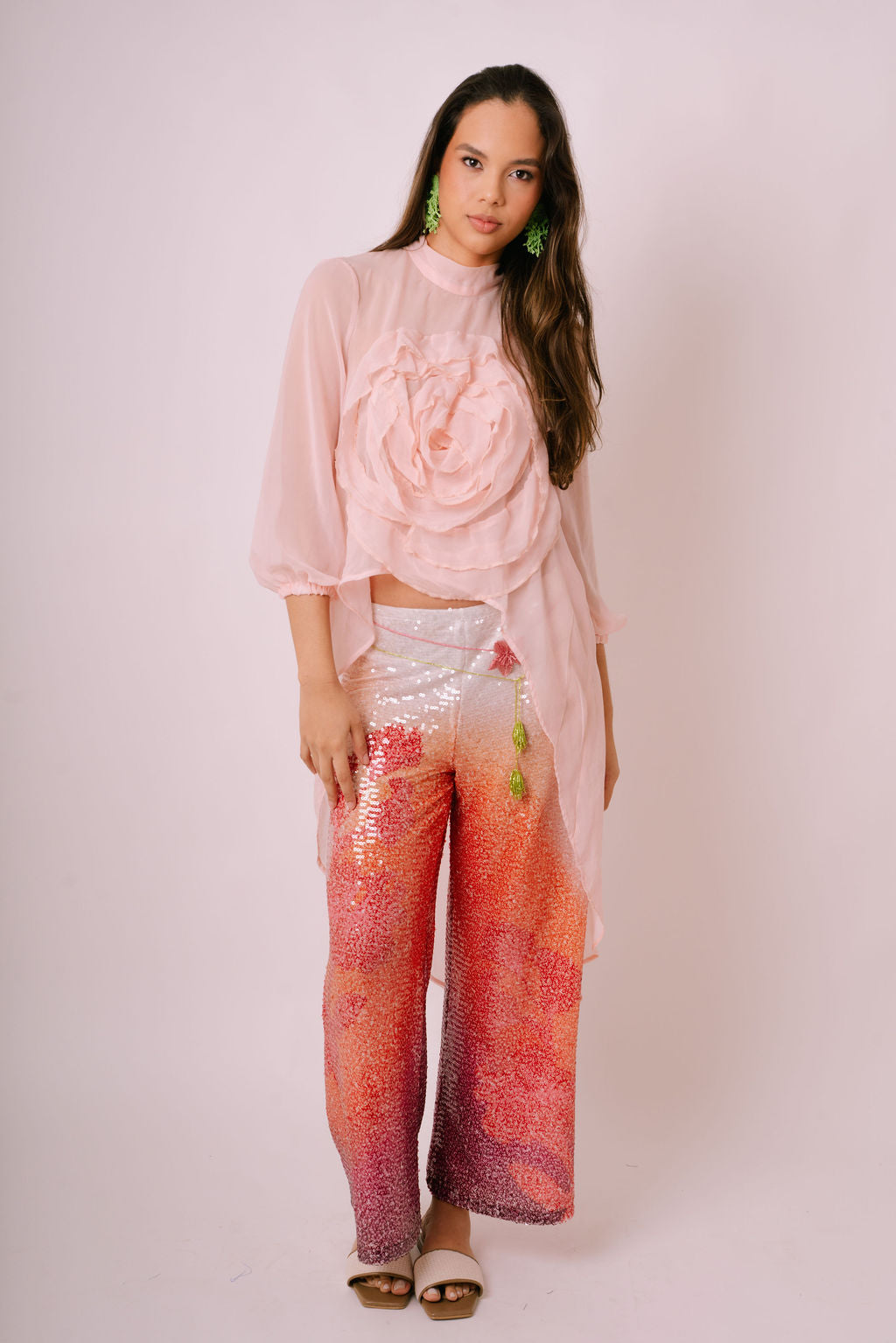 Long Sleeve Carolina Chiffon Top