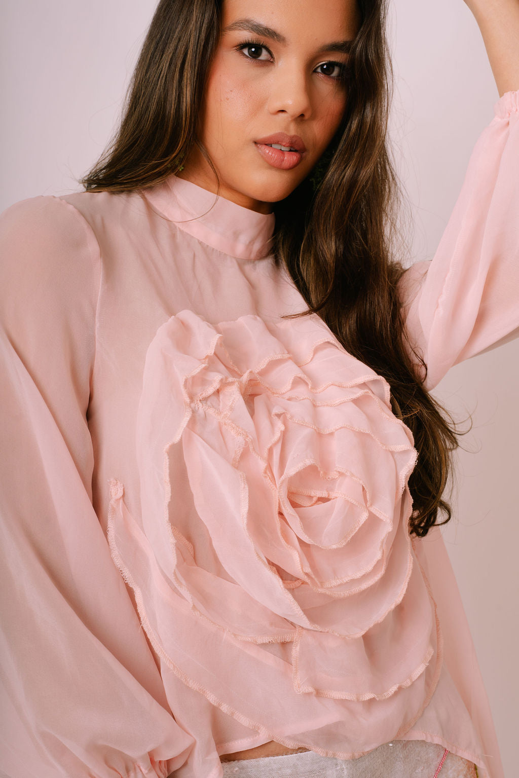 Long Sleeve Carolina Chiffon Top