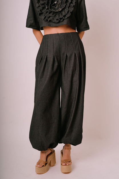 Denim Bomber Pants