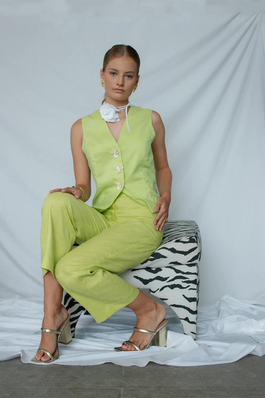 Lime Linen Set